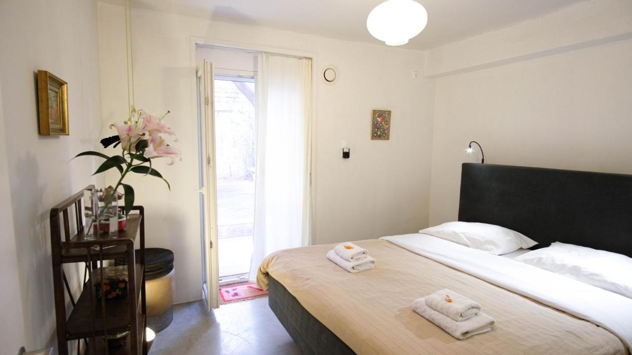 Quiet And Central Flat With Private Backyard Garden Ateny Zewnętrze zdjęcie